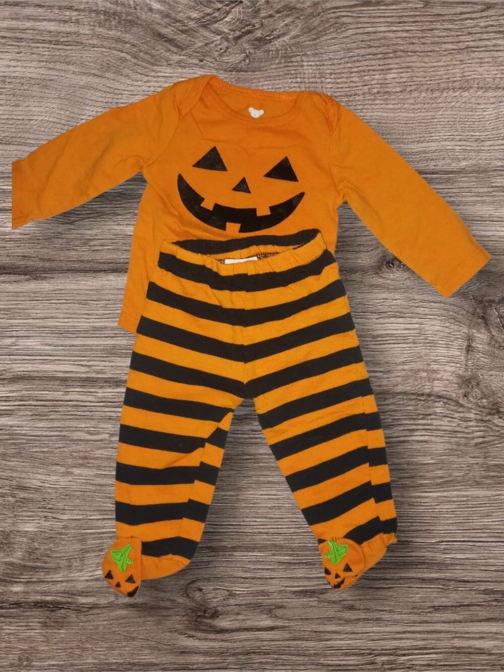 Koala Kids Halloween Pumpkin 2-Piece Outfit Set 0-3 Months
